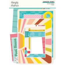 Simple Stories Chipboard - Chipboard Frames - Retro Summer (1 csomag) dekorációs kellék