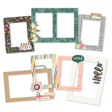 Simple Stories Chipboard , Chipboard Frames / Simple Stories Good Stuff (1 csomag) dekorációs kellék