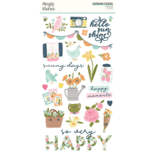 Simple Stories Chipboard matrica - Chipboard Stickers - Fresh Air (1 ív) matrica