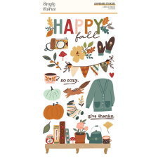 Simple Stories Cider & Donuts Chipboard matrica Chipboard Stickers 1 ív matrica