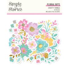 Simple Stories Crafty Things Kivágatok Floral Bits & Pieces 1 csomag matrica