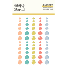 Simple Stories Díszítőelem - Enamel Dots - Boho Sunshine (1 ív) dekorációs kellék