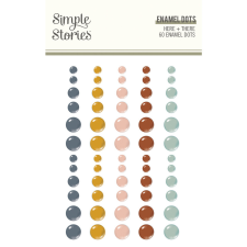 Simple Stories Díszítőelem - Enamel Dots - Here + There (1 ív) dekorációs kellék