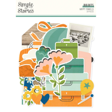 Simple Stories Happy Travels Kivágatok Big Bits & Pieces 1 csomag matrica