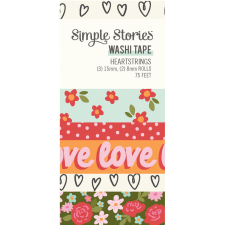 Simple Stories Heartstrings Dekorációs ragasztószalag Washi Tape 5 db dekorációs kellék
