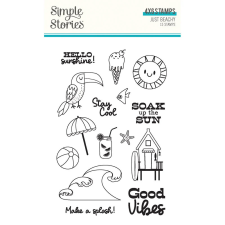 Simple Stories Just Beachy Szilikonbélyegző Clear Stamps 1 csomag bélyegző