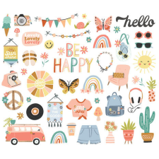 Simple Stories Kivágatok Bits & Pieces - Boho Sunshine (1 csomag) matrica