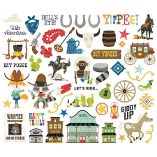 Simple Stories Kivágatok , Bits & Pieces / Simple Stories Howdy! (1 csomag) matrica