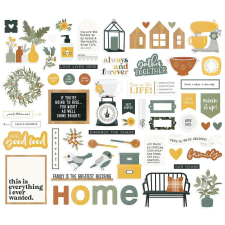 Simple Stories Kivágatok , Bits / Simple Stories Hearth & Home (1 csomag) matrica