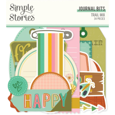 Simple Stories Kivágatok - Journal Bit - Trail Mix (1 csomag) matrica