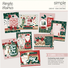 Simple Stories Kivágatok , Simple Cards Kit / Boho Christmas (1 csomag) matrica