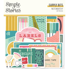 Simple Stories Kivágatok - Supply Bits & Pieces - Noteworthy (1 csomag) matrica