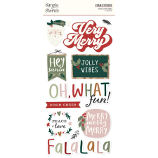 Simple Stories Matrica - Foam Stickers - Boho Christmas (2 ív) matrica
