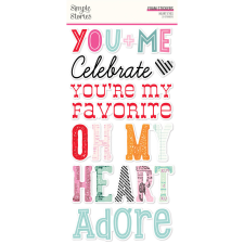 Simple Stories Matrica , Foam Stickers / Simple Stories Heart Eyes (2 ív) matrica