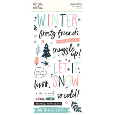 Simple Stories Matrica - Foam Stickers - Winter Wonder (2 ív) matrica