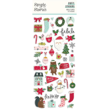 Simple Stories Matrica , Puffy Stickers / Simple Stories Holly Days (1 ív) matrica