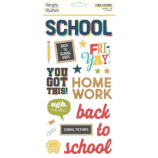 Simple Stories Matrica , Simple Stories School Life / Foam Stickers - (1 ív) matrica