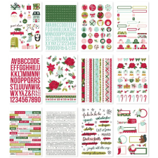 Simple Stories Matrica , Sticker Book / Simple Stories Holly Days (12 ív) matrica