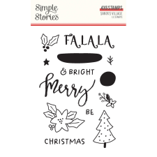 Simple Stories Santa&#039;s Village Szilikonbélyegző Clear Stamps 1 csomag bélyegző
