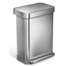 SimpleHuman CW2023 Rozsdamentes pedálos szemetes, 55 literes, beépített zacskótartóval szemetes