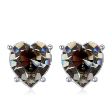 Sinful heart - Swarovski kristályos fülbevaló - oliva - zöld fülbevaló
