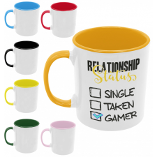 Single Taken Gamer - Színes Bögre bögrék, csészék