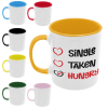  Single - Taken - Hungry - Színes Bögre