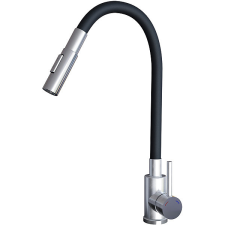 Sinks Elasta S Csaptelep, rozsdamentes acél/ fekete csaptelep