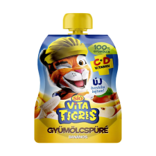 Sió SIÓ Vitatigris banán ízű gyümölcspüré 100% - 90g üdítő, ásványviz, gyümölcslé