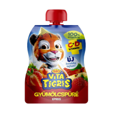 SIO Vitatigris Eper püré 100% 90g üdítő, ásványviz, gyümölcslé