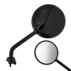 SIP Style Shorty tükör, bal és jobb oldalra, kerek, Ø 110 mm, fényes fekete, fémházas SIP Style  Kormányok és tartozékaik Tükrök Tükrök (tuning)