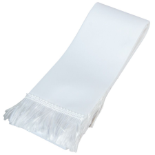  Sírcsokor szalag 7x150cm fehér-fehér 10db/csom (db ár) dekorációs kellék