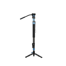 Sirui P-424FL carbon monopod 3 lábú állványtalppal és VA-5 fluid videofejjel monopod