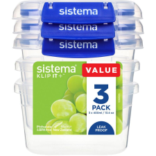 Sistema Frischhaltedosen Set KLIP IT PLUS 3 x 400 ml blau (881543) uzsonnás doboz