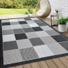  Sizal szőnyeg Szürke kockás 160x230cm szőnyeg