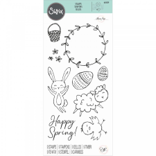 Sizzix szilikonbélyegző 665829, Spring Essentials / Sizzix Clear Stamps (1 csomag) bélyegző
