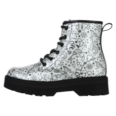 Skechers Gravlen Hi - Doodle Boots 303408LSLBK Kids White 32