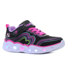 Skechers Heart Lights - Retro Hearts villogó fekete gyerek cipő Méret:33 gyerek cipő