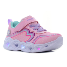 Skechers Heart Lights - Retro Hearts villogó rózsaszín baba cipő Méret:21