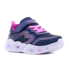 Skechers Heart Lights - Retro Hearts villogó sötétkék baba cipő Méret:22 gyerek cipő
