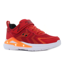 Skechers S Lights - Tri-Namics villogó piros baba cipő Méret:22