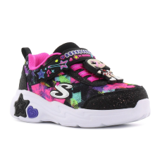 Skechers Snuggle Sneaks - Skech Squad fekete baba cipő Méret:22