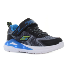Skechers Tri - Namics villogó fekete baba cipő Méret:21