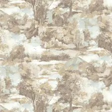 Sketchtwenty3 Festői erdei tájkép tapéta – Nyugodt, természet ihlette panoráma tapéta, díszléc és más dekoráció