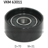 SKF Szíjtárcsa/vezetőgörgő, hosszbordás szíj SKF VKM 63011