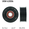 SKF Szíjtárcsa/vezetőgörgő, hosszbordás szíj VKM 63006