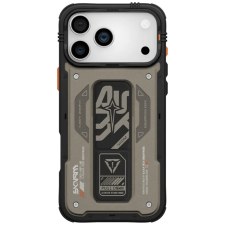 Skinarma Aegis Apple iPhone 17 Pro Max mágneses tok kitámasztóval, Magsafe kompatibilis, szürke tok és táska