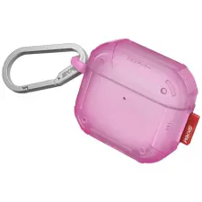 Skinarma Mecha CE AirPods 4 tok karabinerrel, Fuchsia, rózsaszín fülhallgató, fejhallgató tok