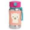 Skip hop Zoo Rozsdamentes acél szívószálas kulacs 350ml, Láma