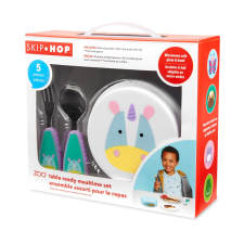 SKIP HOP ZOO Set jedálenský 5 ks Jednorožec 12m+ bébijáték kiságyra